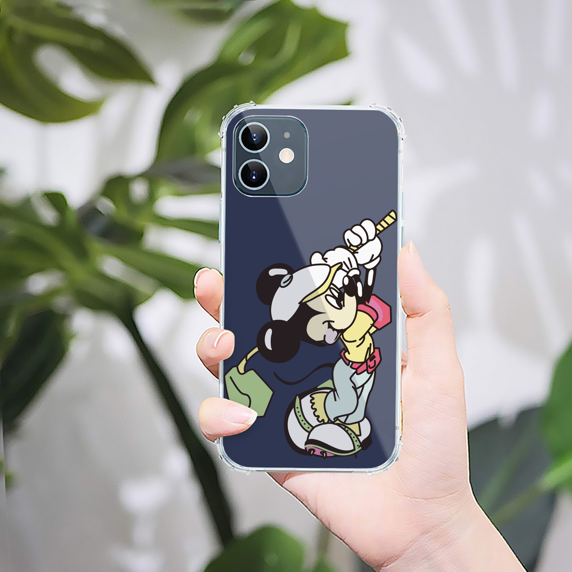 （画像用） ミッキーマウス Mickey Mouse 【iPhone 12シリーズ対応】透明スマホケース（クリアソフトケース）